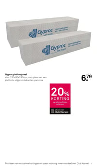 Gyproc plafondplaat aanbieding bij Karwei – geldig van 26.01.2026 t/m 01.02.2026