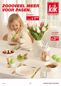Paas servies aanbieding bij Kik – geldig van 02.03.2026 t/m 08.03.2026