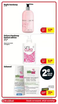 Unicura handzeep limited edition aanbieding bij Kruidvat – geldig van 02.06.2026 t/m 07.06.2026