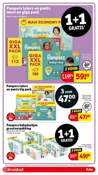 Pampers babydoekjes grootverpakking aanbieding bij Kruidvat – geldig van 03.02.2026 t/m 08.02.2026