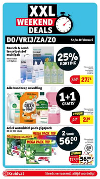 Alle handzeep navulling aanbieding bij Kruidvat – geldig van 2026-02-05 t/m 2026-02-08