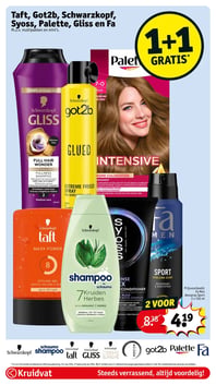 Taft, Got2b, Schwarzkopf, Syoss, Palette, Gliss en Fa aanbieding bij Kruidvat – geldig van 03.03.2026 t/m 08.03.2026