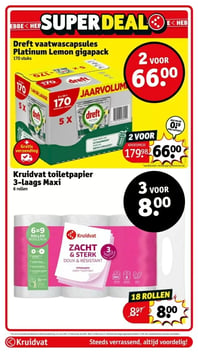 Kruidvat toiletpapier 3-laags Maxi aanbieding bij Kruidvat – geldig van 06.01.2026 t/m 11.01.2026