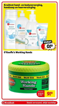 O'Keeffe's Working Hands Hand Cream aanbieding bij Kruidvat – geldig van 06.01.2026 t/m 11.01.2026