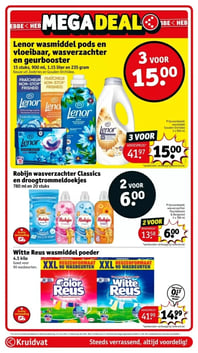 Robijn wasverzachter Classics en droogtrommeldoekjes aanbieding bij Kruidvat – geldig van 06.01.2026 t/m 11.01.2026