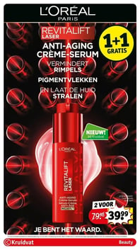 REVITALIFT LASER ANTI-AGING CRÈME-SERUM aanbieding bij Kruidvat – geldig van 07.04.2026 t/m 19.04.2026