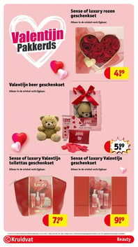 Valentijn beer geschenkset aanbieding bij Kruidvat – geldig van 10.02.2026 t/m 22.02.2026