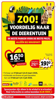 ZOO! VOORDELIG NAAR DE DIERENTUIN aanbieding bij Kruidvat – geldig van 09.02.2026 t/m 08.03.2026