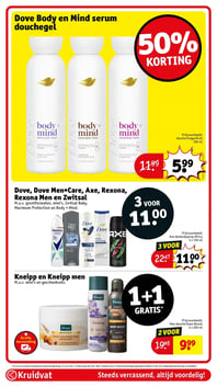 Dove, Dove Men+Care, Axe, Rexona, Rexona Men en Zwitsal aanbieding bij Kruidvat – geldig van 10.02.2026 t/m 22.02.2026