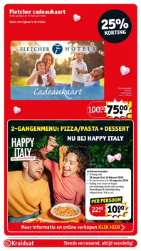 2-GANGENMENU: PIZZA/PASTA + DESSERT aanbieding bij Kruidvat – geldig van 19.01.2026 t/m 16.02.2026