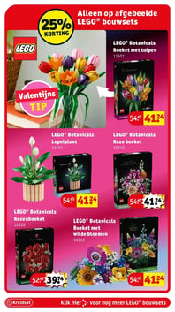 LEGO® Botanicals Rozenboeket aanbieding bij Kruidvat – geldig van 10.02.2026 t/m 22.02.2026