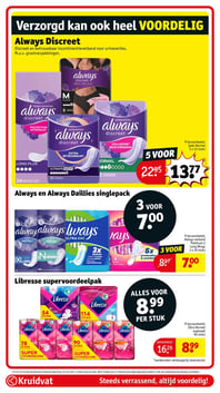 Always en Always Dailies singlepack aanbieding bij Kruidvat – geldig van 10.03.2026 t/m 22.03.2026