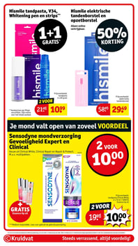 Hismile tandpasta, V34, Whitening pen en strips** aanbieding bij Kruidvat – geldig van 10.03.2026 t/m 22.03.2026