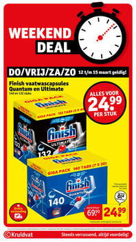 Finish vaatwascapsules Quantum en Ultimate aanbieding bij Kruidvat – geldig van 10.03.2026 t/m 22.03.2026