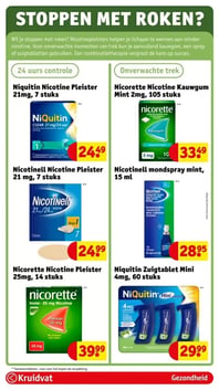 Nicorette Nicotine Pleister 25mg, 14 stuks aanbieding bij Kruidvat – geldig van 13.01.2026 t/m 25.01.2026