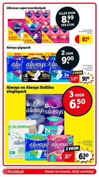 Always en Always Dailies singlepack aanbieding bij Kruidvat – geldig van 13.01.2026 t/m 25.01.2026