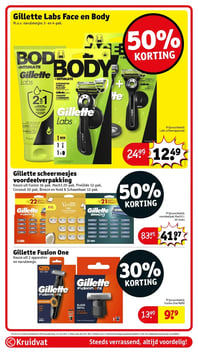 Gillette scheermesjes voordeelverpakking aanbieding bij Kruidvat – geldig van 14.04.2026 t/m 19.04.2026