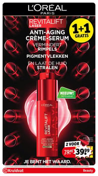 REVITALIFT LASER ANTI-AGING CRÈME-SERUM aanbieding bij Kruidvat – geldig van 14.04.2026 t/m 19.04.2026