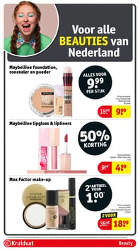 Maybelline foundation, concealer en poeder aanbieding bij Kruidvat – geldig van 14.04.2026 t/m 19.04.2026
