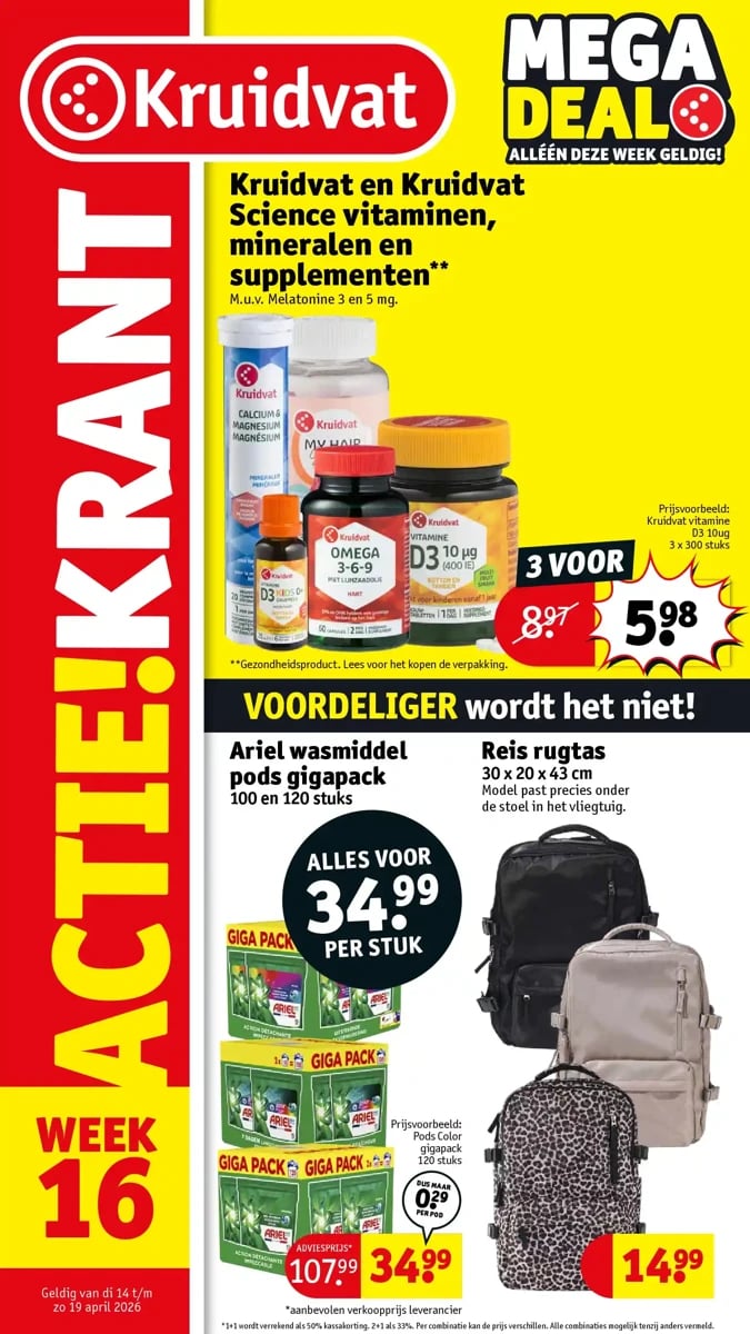 Kruidvat folder – pagina 1