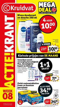 Finish vaatwastabletten Power en Quantum jaarvolume 272 en 224 stuks aanbieding bij Kruidvat – geldig van 17.02.2026 t/m 22.02.2026