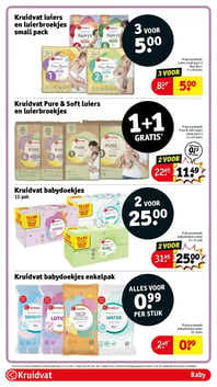Kruidvat Pure & Soft luiers en luierbroekjes aanbieding bij Kruidvat – geldig van 17.02.2026 t/m 22.02.2026