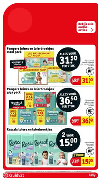 Pampers luiers en luierbroekjes maxi pack aanbieding bij Kruidvat – geldig van 17.02.2026 t/m 22.02.2026