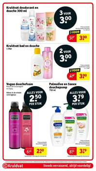 Kruidvat bad en douche 1 liter aanbieding bij Kruidvat – geldig van 17.02.2026 t/m 22.02.2026