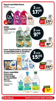 Ecover wasmiddel Universeel, toiletreiniger en afwasmiddel Citroen aanbieding bij Kruidvat – geldig van 17.02.2026 t/m 22.02.2026
