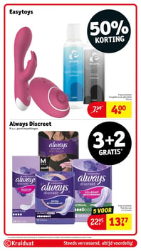 Pads Normal 5 x 12 stuks aanbieding bij Kruidvat – geldig van 17.03.2026 t/m 22.03.2026