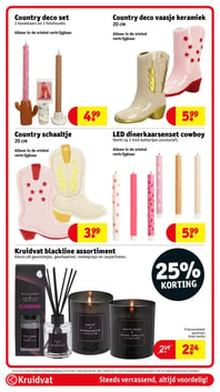 LED dinerkaarsenset cowboy aanbieding bij Kruidvat – geldig van 17.03.2026 t/m 22.03.2026