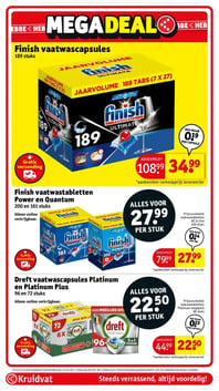 Finish vaatwascapsules 189 stuks aanbieding bij Kruidvat – geldig van 17.03.2026 t/m 22.03.2026