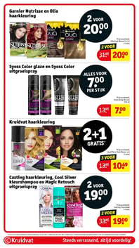 Syoss Color glaze en Syoss Color uitgroeispray aanbieding bij Kruidvat – geldig van 17.03.2026 t/m 22.03.2026