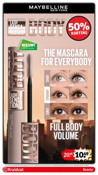 Maybelline Lash Sensational Body aanbieding bij Kruidvat – geldig van 20.01.2026 t/m 25.01.2026