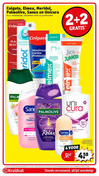 Colgate, Elmex, Meridol, Palmolive, Sanex en Unicura aanbieding bij Kruidvat – geldig van 20.01.2026 t/m 25.01.2026