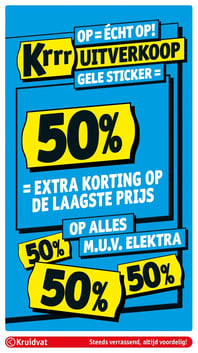 Gele sticker = 50% aanbieding bij Kruidvat – geldig van 20.01.2026 t/m 25.01.2026