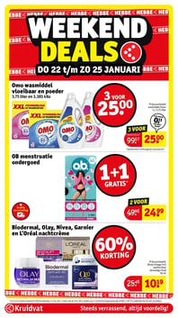 Biodermal, Olay, Nivea, Garnier en L'Oréal nachtcrème aanbieding bij Kruidvat – geldig van 20.01.2026 t/m 25.01.2026