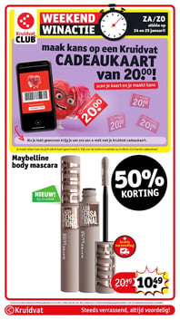 Maybelline body mascara aanbieding bij Kruidvat – geldig van 20.01.2026 t/m 25.01.2026