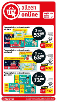 Pampers luiers en luierbroekjes giga pack aanbieding bij Kruidvat – geldig van 20.01.2026 t/m 25.01.2026