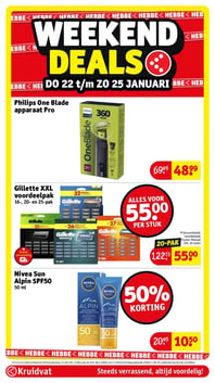 Gillette XXL voordeelpak 16-, 20- en 25-pak aanbieding bij Kruidvat – geldig van 20.01.2026 t/m 25.01.2026