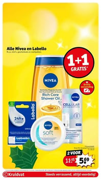 Alle Nivea en Labello aanbieding bij Kruidvat – geldig van 23.12.2025 t/m 28.12.2025