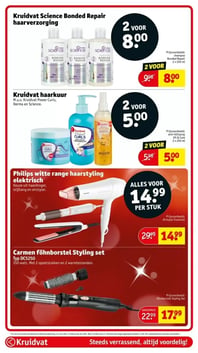Philips witte range haarstyling elektrisch aanbieding bij Kruidvat – geldig van 23.12.2025 t/m 28.12.2025