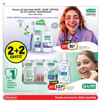 Prijsvoorbeeld: Ortho tandenborstel 4 stuks aanbieding bij Kruidvat – geldig van 24.02.2026 t/m 08.03.2026