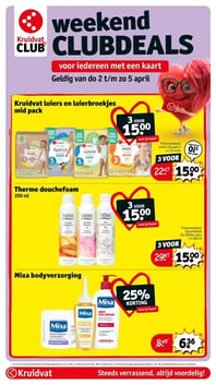 Kruidvat luiers en luierbroekjes mid pack aanbieding bij Kruidvat – geldig van 02.04.2026 t/m 05.04.2026