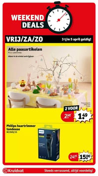 Alle paasartikelen aanbieding bij Kruidvat – geldig van 31.03.2026 t/m 05.04.2026
