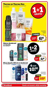 Nivea douche 250 ml en deodorant aanbieding bij Kruidvat – geldig van 31.03.2026 t/m 05.04.2026