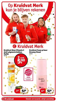 Kruidvat foam primer Dreamy Cloud aanbieding bij Kruidvat – geldig van 31.03.2026 t/m 05.04.2026