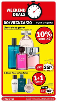 S. Oliver, Tabac en Tom Tailor aanbieding bij Kruidvat – geldig van 02.04.2026 t/m 05.04.2026