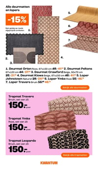 Loper Travers Bruin aanbieding bij Kwantum – geldig van 02.02.2026 t/m 15.02.2026