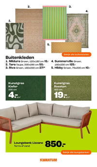 Hibby Groen, 75x200 cm aanbieding bij Kwantum – geldig van 02.03.2026 t/m 15.03.2026